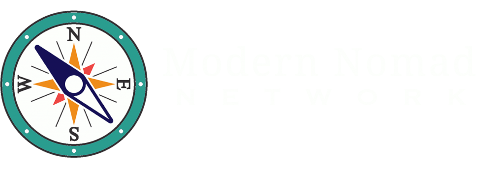 Modern Nomad Network Logo with Compass
